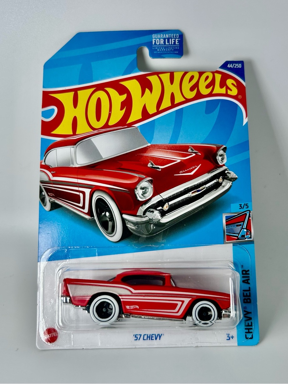 Hot Wheels Chevy Bel Air 3/5 '57 Chevy 44/250 Red NEW 2025